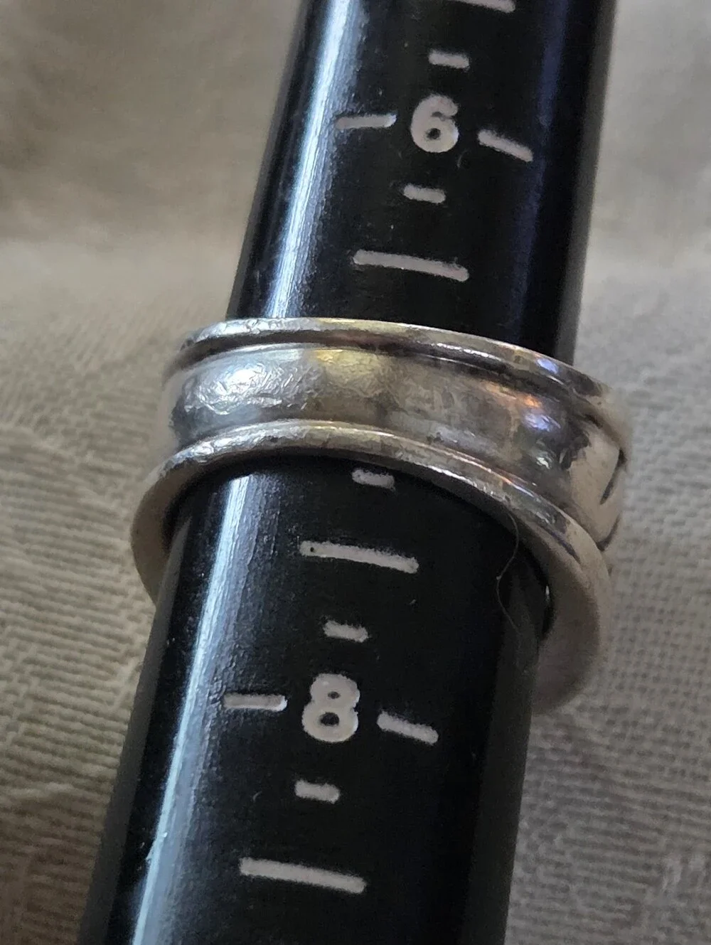 David Yurman Diamond Cable Cigar Band Ring, SS, Size 7